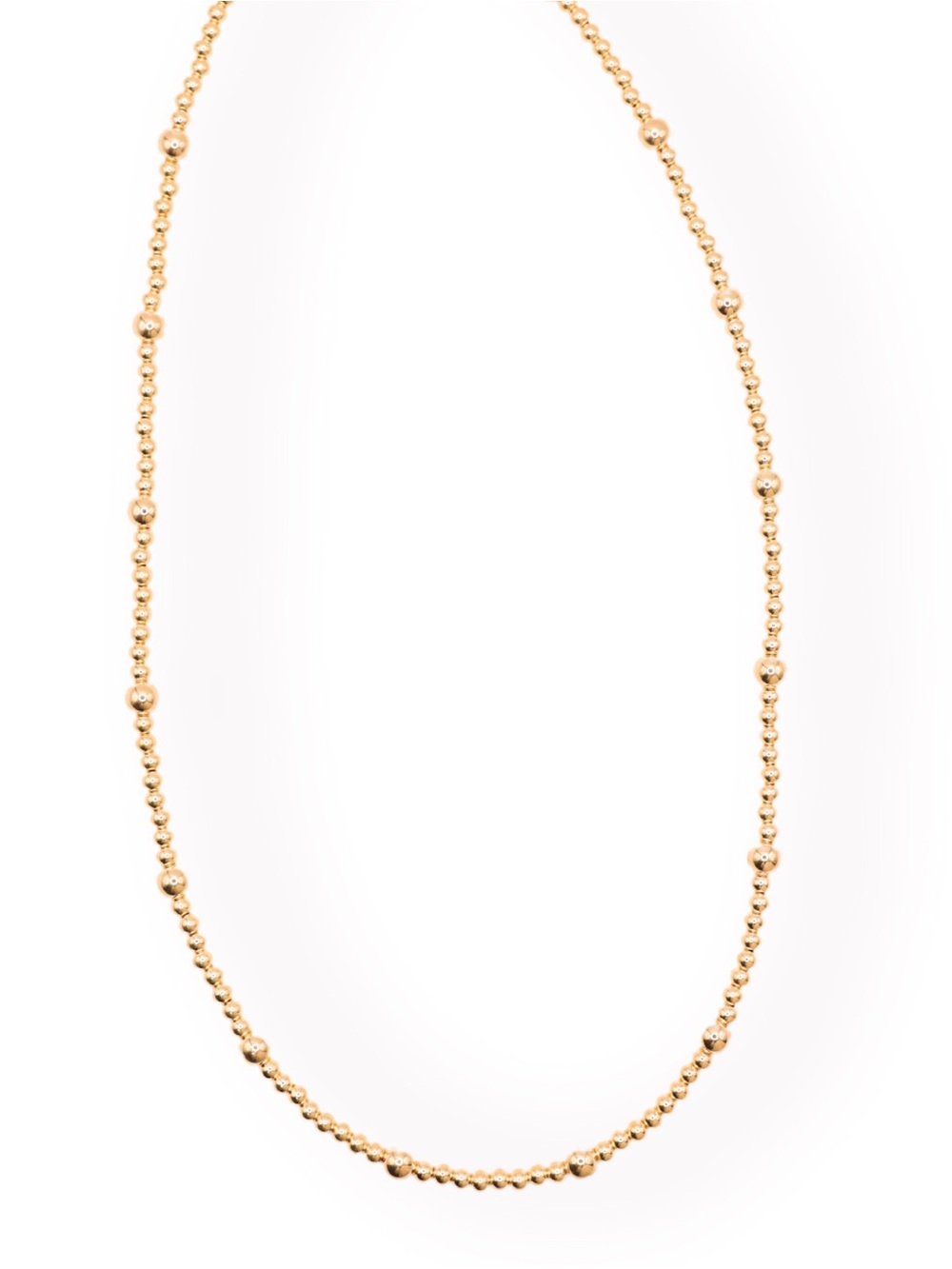 Beaded Blondes Olive Beaded 16 In Gold Necklace